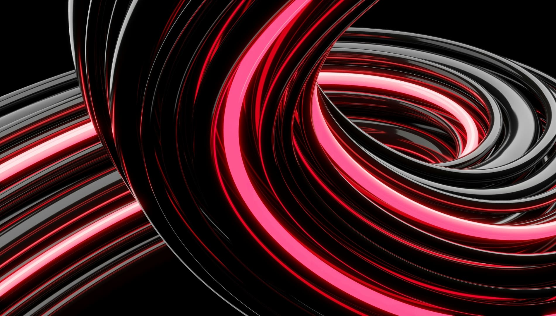 a black and red swirls